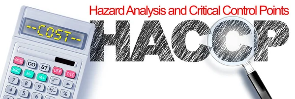 Custos Sobre Serviço Haccp Hazard Analysis Critical Control Points Conceito — Fotografia de Stock