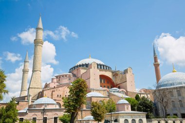 İstanbul, Sultanahmet ve Türkiye 'deki Ayasofya Camii' nin güzel manzarası