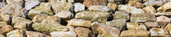 Стена Камней Валунов Натурального Камня Концепция Набережной — стоковое фото