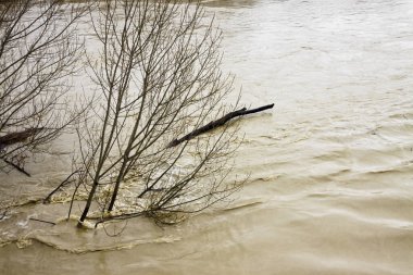 Takilan sular ve karanlık. Yağmur birkaç gün sonra sel