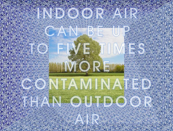 Indoor Air More Contaminated Outdoor Concept Image — Fotografia de Stock