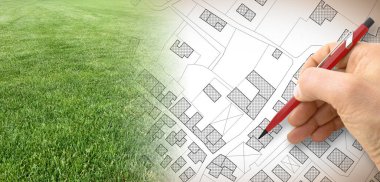 Doğadan yeni bir şehre - yeşil çimen alanı olan ve binaları ve yolları olan hayali bir şehrin haritasında kaybolan - doğa bir şehir haline gelir..