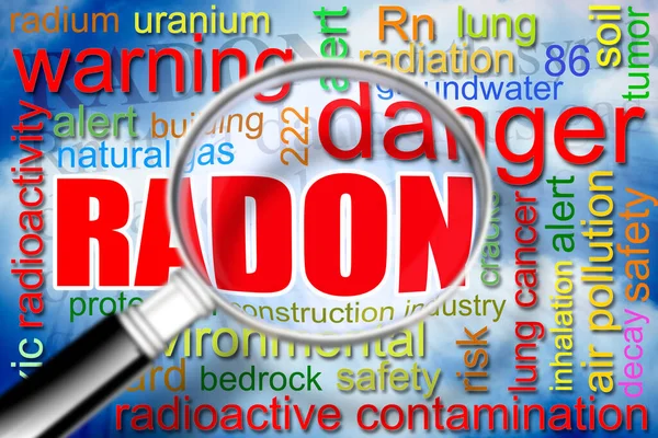 Image Conceptuelle Infographie Radon Gazeux Image Conceptuelle Vue Travers Une — Photo