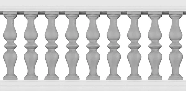 Starý Klasický Kámen Italská Balustráda Bezešvé Vzor Koncepce Bílém Pozadí — Stock fotografie