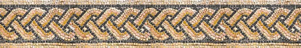 Italská Římská Mozaika Kruhovou Grafikou Malých Barevných Kamenných Dlaždic Pojem — Stock fotografie