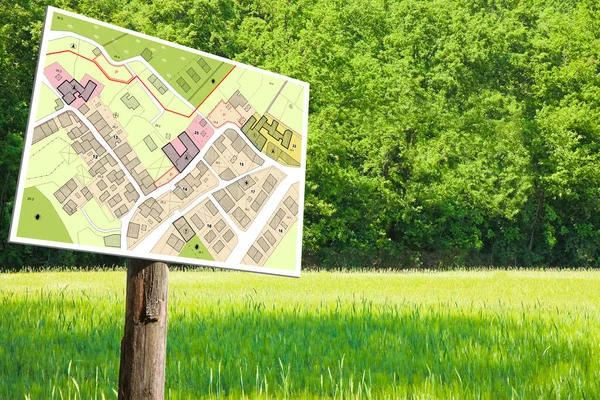 Imaginary General Urban Plan Concept Zoning Regelgeving Met Zonering Districten — Stockfoto