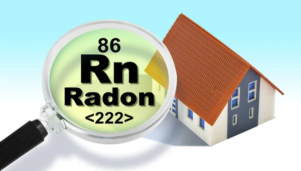 Perigo Gás Radônio Natural Nossas Casas Conceito Com Presença Gás — Fotografia de Stock