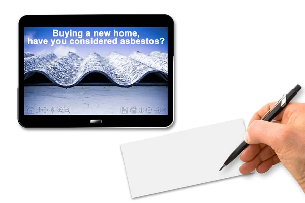 Wat Moet Weten Asbest Voordat Het Koopt Concept Afbeelding Met — Stockfoto