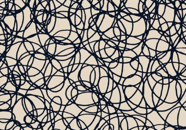 Bej kağıda siyah karalama arkaplanı - kavram resmi.