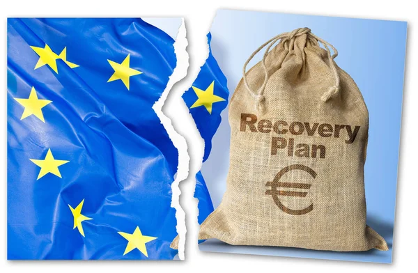 Twijfels Problemen Het Europees Herstel Weerbaarheidsplan Tegen Crisis Van Covid — Stockfoto