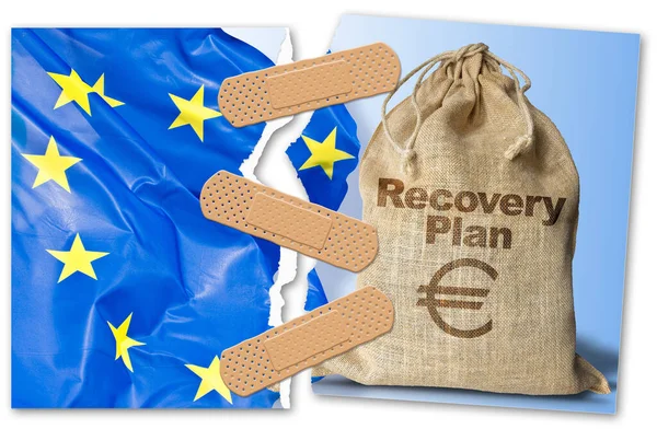Solución Sobre Los Problemas Del Plan Europeo Recuperación Resiliencia Contra — Foto de Stock