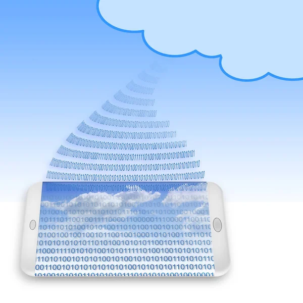 Sicherer Speicher Der Service Cloud Renderkonzept Image — Stockfoto