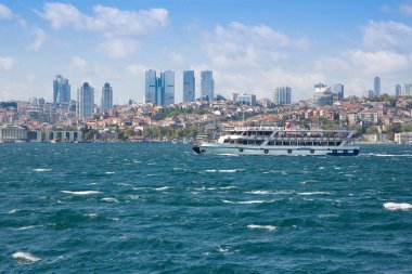 İstanbul 'un İstanbul Boğazı' ndan alınan yeni kentinin panoramik manzarası