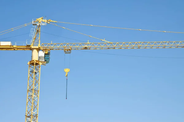 Tower Crane Construction Site Blue Sky — Stock Photo, Image
