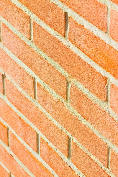 New Italian Exposed Brick Wall Background Plaster Taken Angled Position — Stock Photo, Image