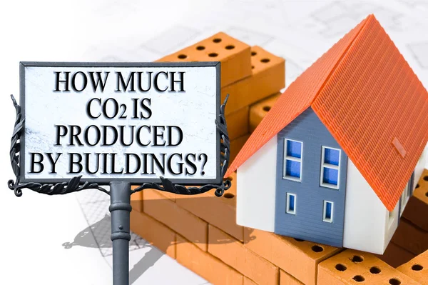 How Much Co2 Produced Building Co2 Net Foo Emission Carbon — стоковое фото