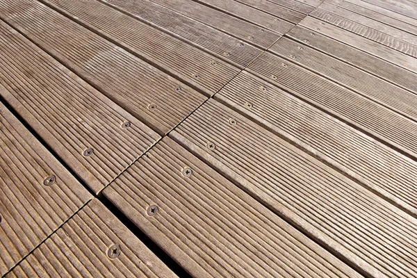 Dřevěné Podlahové Rošty Pro Venkovní Použití Pohled Perspektivy — Stock fotografie