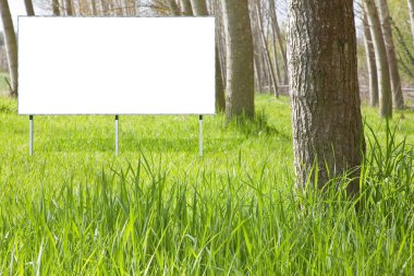 Kırsal bir alanda boş reklam panosu - metin eklemek için kopyalama alanı ile kavram 