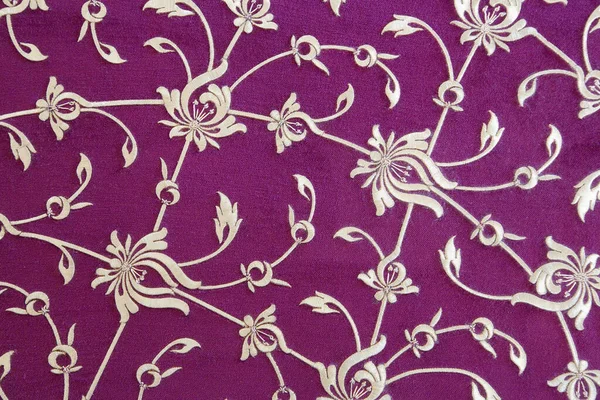 Old Turkish fabric with floral decorations