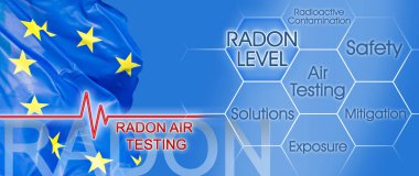 Radon Hava Testi - Avrupa bayrağına karşı radon seviyesi testleriyle ilgili kontrol tablosu 