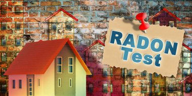 Evlerimizdeki doğal radon gazı tehlikesi - Radon test konsepti bir ev modeli ile