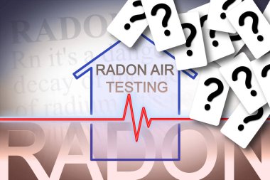 Evlerimizdeki radon gazı tehlikesi ile ilgili şüpheler ve belirsizlikler - radon kirliliği ile ilgili kontrol çizelgesi konsepti