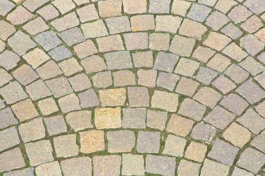 Yaya bölgesinde kübik şekilli porfiri taş bloklardan yapılmış yeni kaldırımlar