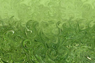 Sıvı ve sıvı soyut arkaplan - yeşil renk konsepti