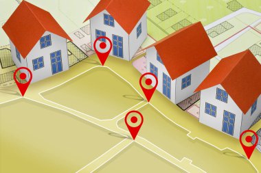 Arazi arazi yönetimi - Boş arazi ve kadastro parselli gayrimenkul kavramı konut modelli inşaat ve inşaat endüstrisi için kullanılabilir.