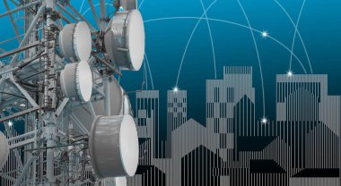 Küresel iletişim hizmetleri ve elektromanyetik emisyon alanları için üs radyo istasyonu kavramına göre yerleşim alanlarında elektromanyetik kirliliğe maruz kalma uyarısı