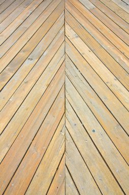 New wooden floor slats for outdoor use with a diagonal course clipart