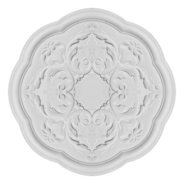 Kolayca seçilebilmesi için beyaz arkaplanda PLASTER CEILING ROSETTE