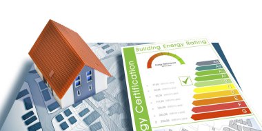 Apartman Yönetimi (EPBD) adlı yeni Avrupa yasasına göre, enerji sertifikalandırma sınıfları ile BÜYÜK ENERJİ EFİKİMİSİ VE Beğeni Konsepti