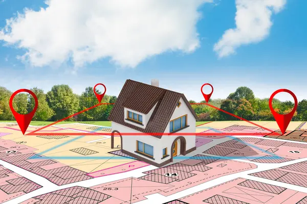 LAND Arazi Yönetimi - Ev Modeli, Kurgusal Şehir Planı, Kadastro Haritası ve Bedava Arazi Alanı