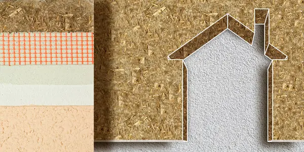 GENGİ EFENİTİKENLİĞİNİ BÜYÜKLENMEK İÇİN HEMP KAYBETLERİ VE sıva duvarına karşı termal kayıpları azaltmak - ev simgesi ile enerji verimliliği ve tasarruf kavramı oluşturmak