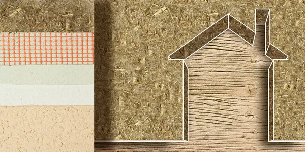 İnşaat sektöründe enerji verimliliği kavramını geliştirmek için ahşap bir yapıya karşı termal kayıpları azaltmak için HEMP Fiber ile İkametgah Kaplamaları