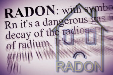 Evlerimizdeki radon gazı tehlikesi - binaların ilk katları radon gazına en açık olanı - konsept çizim.
