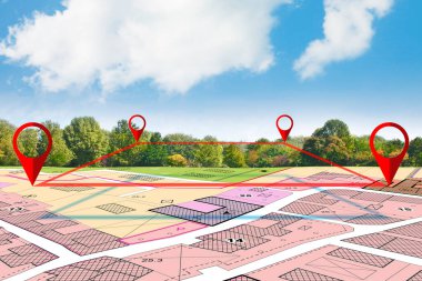 LAND Arazi Yöneticisi - Kurgusal Şehir Planı, kadastro haritası ve ücretsiz arsa inşaatı