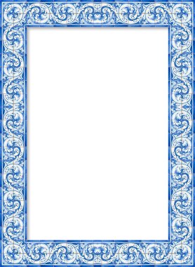 Çerçeve tasarımı tipik Portekiz dekorasyonlarıyla Azulejos adı verilen renkli seramik fayanslarla