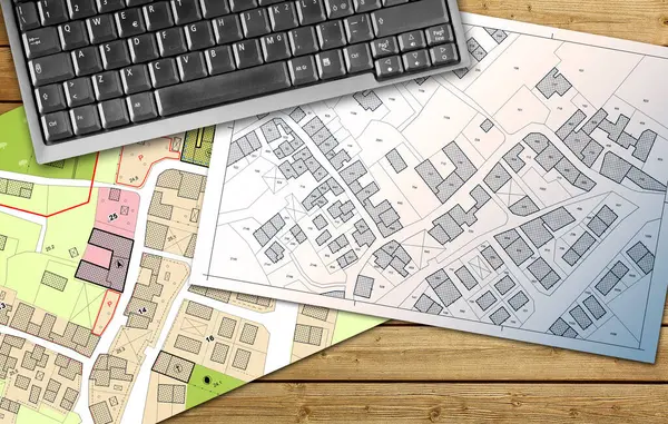 Hayali Kadastro ve Şehir Planlama Belgeleri - Bölgeleme bölgeleri, kentsel hedefler, arazi kullanımı, inşa edilebilir alanlar ve arazi arazisi konsepti içeren imar düzenlemeleri