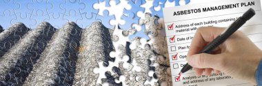 ASBESTOS MANAGEMENT PLAN - Asbest tavanlı web pankartı tasarım kavramı ve maruz kalma sorununu ortadan kaldırmak için önerilen tepkiler listesi 