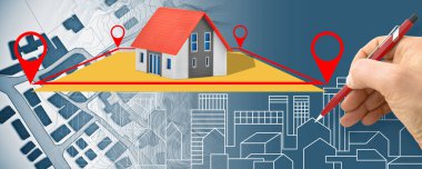 Arazi arazi yönetimi - boş arazi ve kadastro parselli emlak kavramı konut modu etkinliği oluşturmak için kullanılabilir