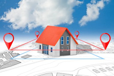 Arazi arazi yönetimi - boş arazi ve kadastro parselli emlak kavramı konut modu etkinliği oluşturmak için kullanılabilir