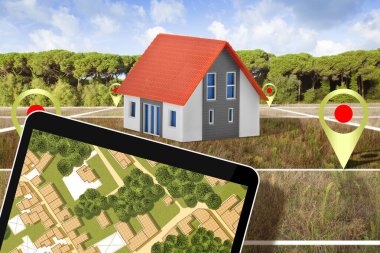 Arazi arazi yönetimi - boş arazi ve kadastro parselli emlak kavramı konut modu etkinliği oluşturmak için kullanılabilir