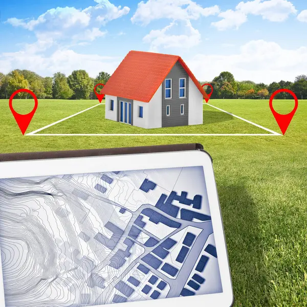 Arazi arazi yönetimi - boş arazi ve kadastro parselli emlak kavramı konut modu etkinliği oluşturmak için kullanılabilir