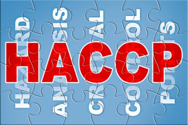 HACCP Gıda endüstrisinde Kritik Kontrol Noktaları, Gıda Güvenliği ve Kalite Kontrolünü Analiz Ediyor - yapboz biçiminde çözüm kavramı