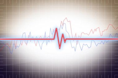 Asgari soyut finansal ya da iş grafiği - kopyalama alanı olan konsept grafik.