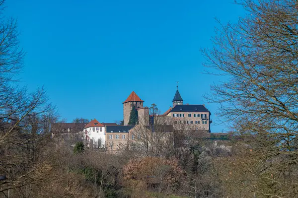 Obertsrot 'taki Eberstein Kalesi Baden-Wuerttemberg. Yüksek kalite fotoğraf