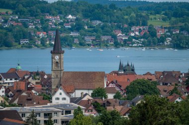 Thurgau CH Gölü 'nde ve şehirde sahne doğumu. Yüksek kalite fotoğraf