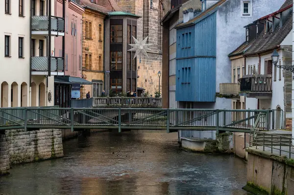 Bavyera 'daki Amberg' in küçük şehir portresi. Yüksek kalite fotoğraf